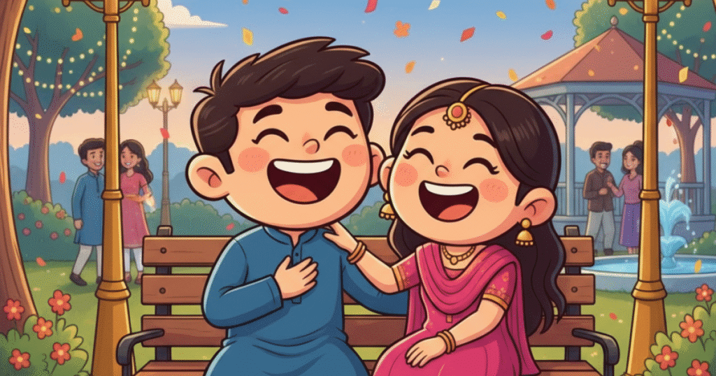 Husband Wife Laughing